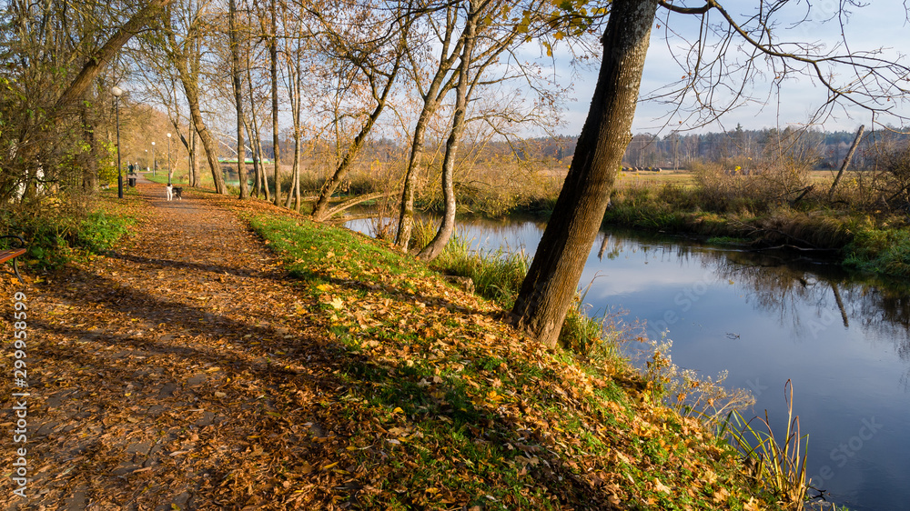 Jesień nad rzeką Supraśl, Podlasie, Polska