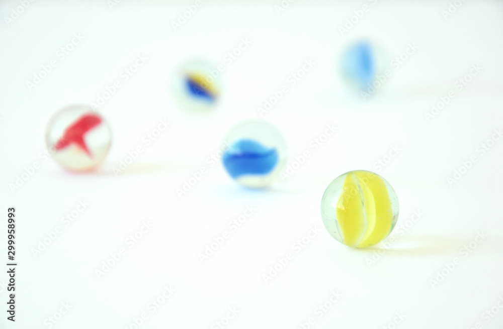 marbles glass balls in white background marbles glass balls in white background