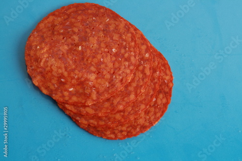 slices of chorizo from Pamplona