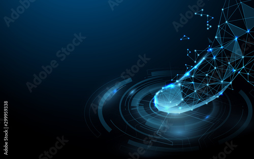 Scanning fingerprint form lines, triangles and particle style design