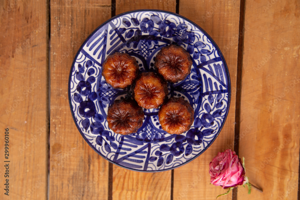 French pastry Caneles de bordeaux rum and vanilla flavor thick caramelized.. French pastry Caneles de bordeaux rum and vanilla flavor thick caramelized..