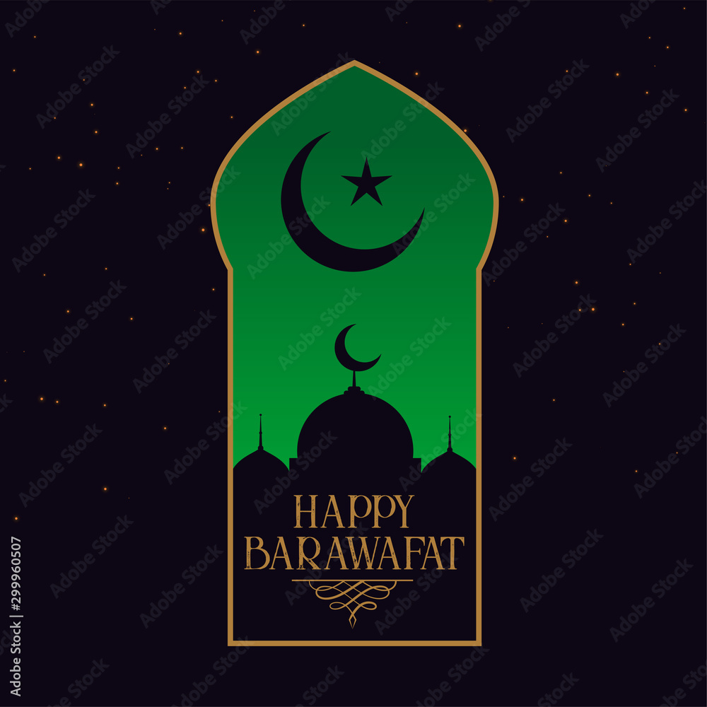 happy barawafat festival card design