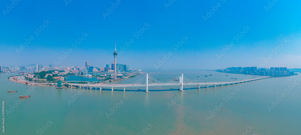 Fototapeta premium Aerial scenery in the Macao Special Administrative Region of China