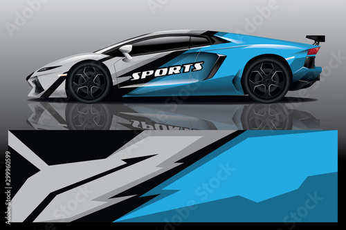 Sport car decal racing wrap design. vector design. - Vector eps 10