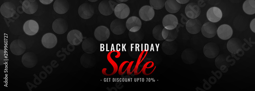beautiful black friday sale bokeh dark banner