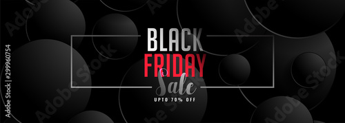 abstract dark color black friday sale banner design