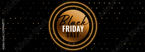 black friday golden sale banner design