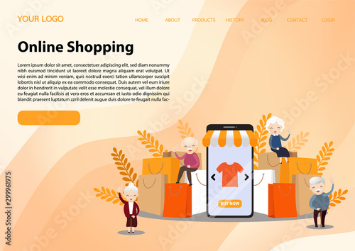 Online shopping concept