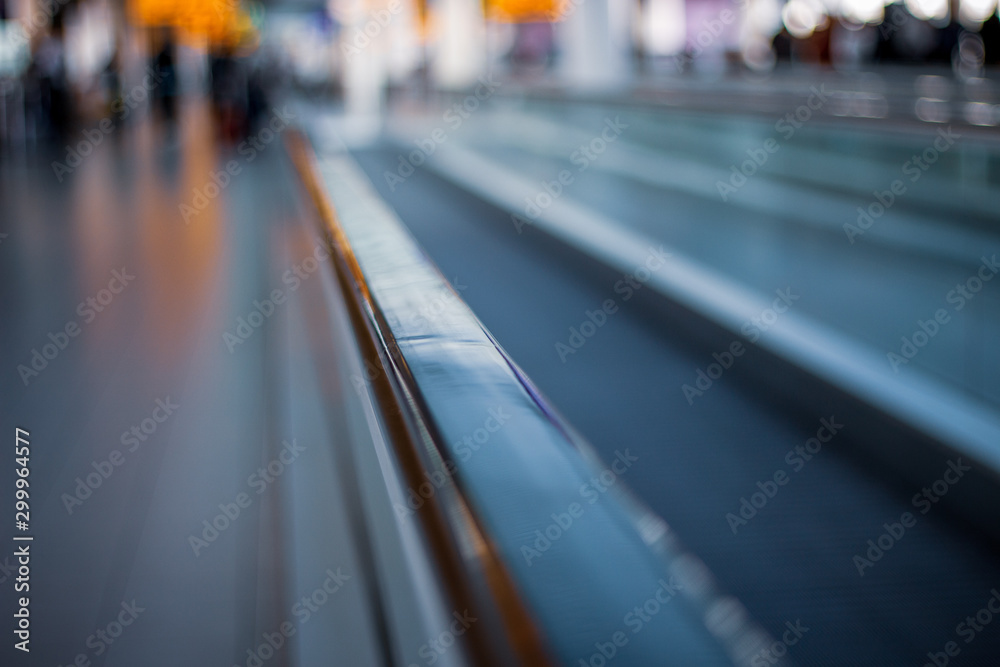 Airport handrail walkway Airport handrail walkway
