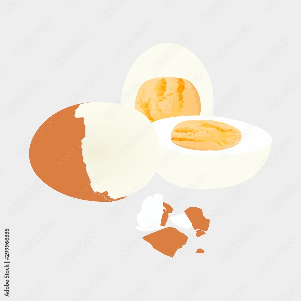 Egg Cooked Food Vector Image
