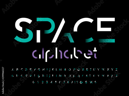 Vector of modern abstract alphabet design