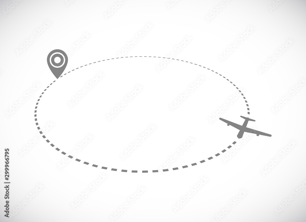 Fototapeta premium plane track icon