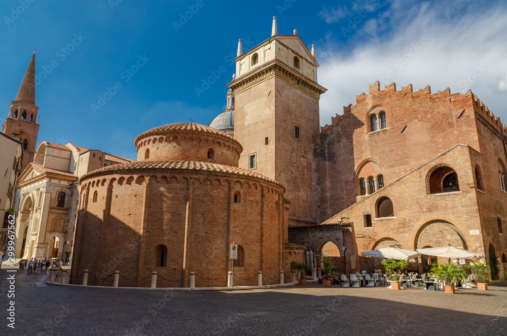 View of the Rotonda San Lorenzo in Mantua ancient and religious building in a city of tourism and travel