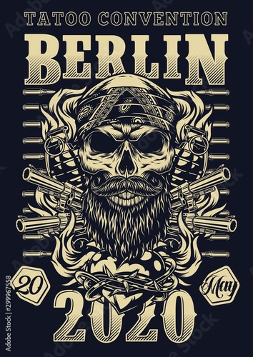 Tattoo convention in Berlin vintage poster