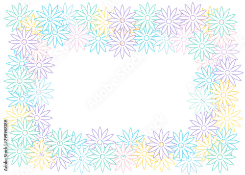 Very sweet pastel flowers template for graphic design isolated on white background.