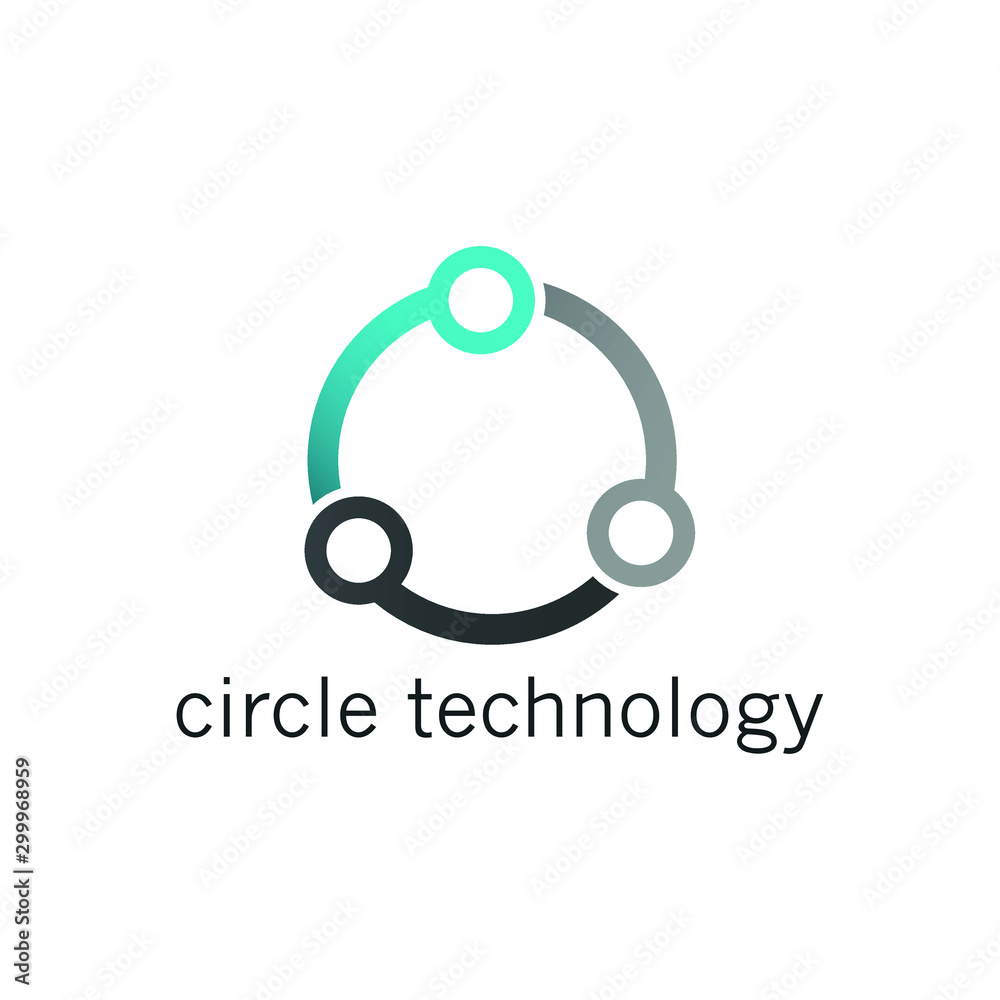 Abstract circle technology logo. Internet connect icon. Vector technology logo. Abstract circle technology logo. Internet connect icon. Vector technology logo.