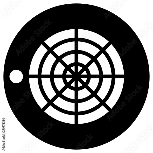 Smoke Sensor Fire Alarm vector danger Icon design