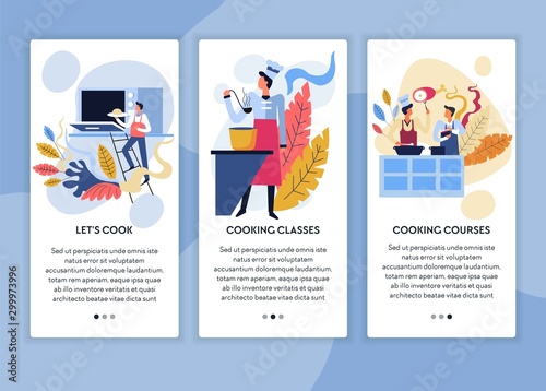 Cooking classes and online courses web pages templates