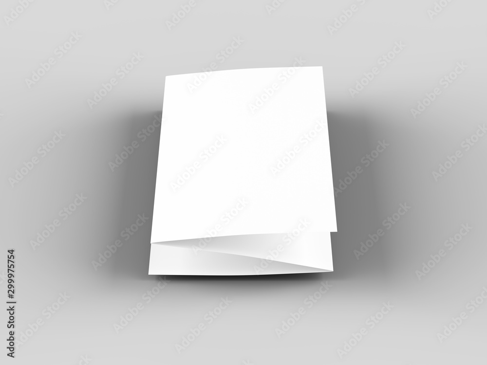 Brochure in A4 format folded to three - mockup. 3d illustartion Brochure in A4 format folded to three - mockup. 3d illustartion