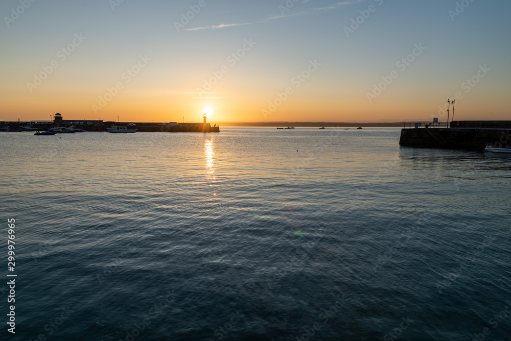 Sunrise over St Ives harbour