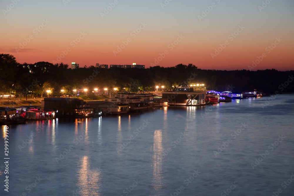 Sava River shore in Belgrade
