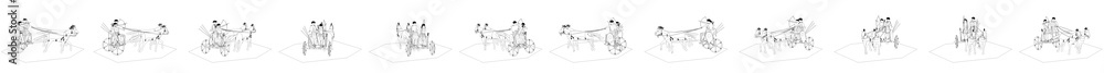 3d render, persian chariot, illustration 3d render, persian chariot, illustration