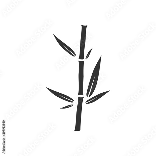 Wallpaper Mural Black bamboo banch. Vector illustration Torontodigital.ca