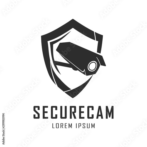 Surveillance icon. Secure Camera CCTV logo. Vector illustration.
