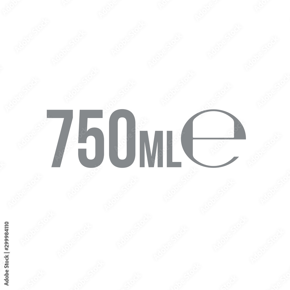 Liter l sign (l-mark) estimated volumes 750 milliliters (ml) Vector symbol packaging, labels used for prepacked foods, drinks different liters and milliliters. 750 ml vol single icon isolated on white Liter l sign (l-mark) estimated volumes 750 milliliters (ml) Vector symbol packaging, labels used for prepacked foods, drinks different liters and milliliters. 750 ml vol single icon isolated on white