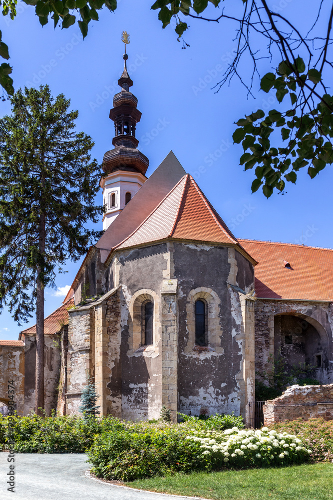 renaissance castle Oslavany, Church of the Mother of God, Vysocina district, Czech republic, Europe