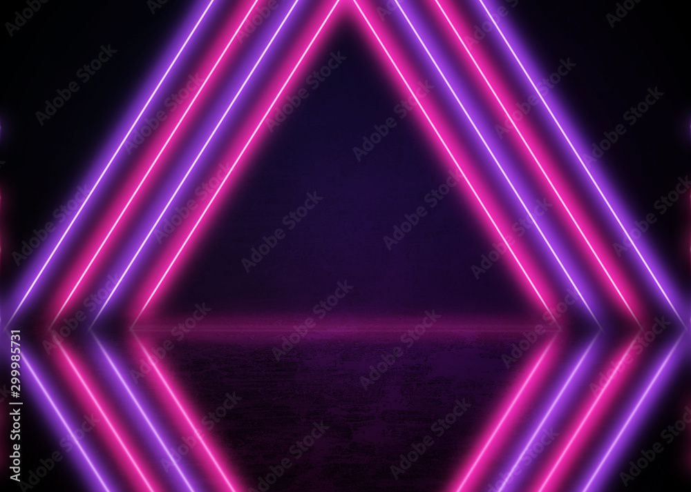 Glowing neon shape Glowing neon shape