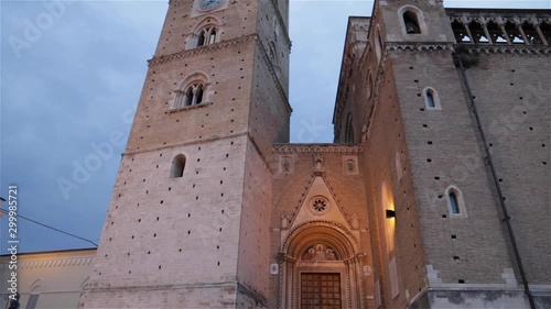 Panoramic view of the Cathedral of San Giustino in Chieti, Italy photo