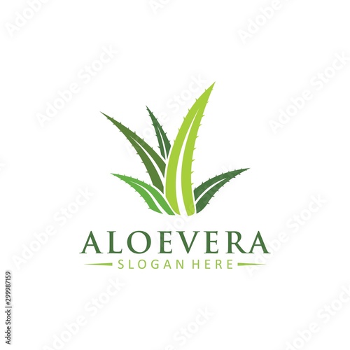 Aloe Vera logo vector icon concept