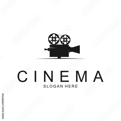 abstract cinema logo icon vector design template