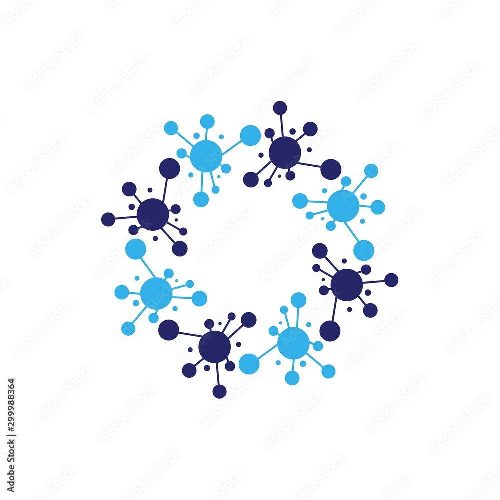 molecule logo icon vector design template