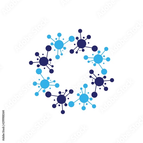molecule logo icon vector design template