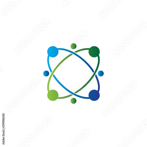 molecule logo icon vector design template