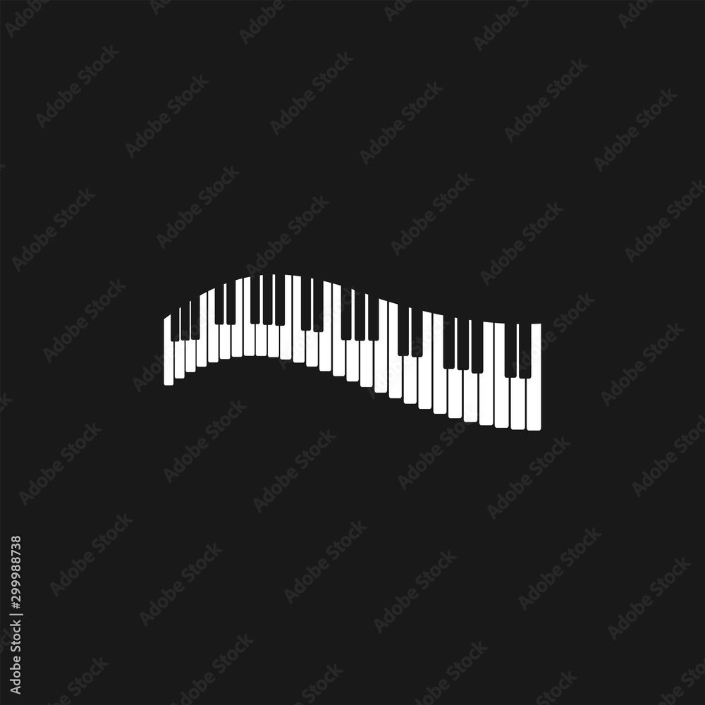 Piano logo icon vector illustration template