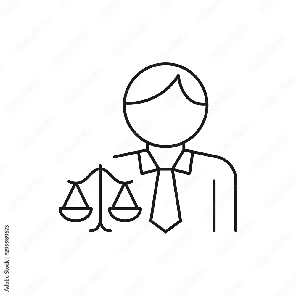 lawyer - minimal line web icon. simple vector illustration. concept for infographic, website or app. lawyer - minimal line web icon. simple vector illustration. concept for infographic, website or app.