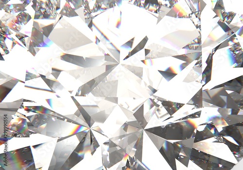 Realistyczne tekstury diamentu z bliska, ilustracja 3d.