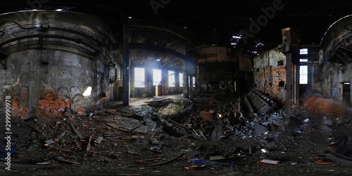 Abandoned Factory HDRI panorama photo