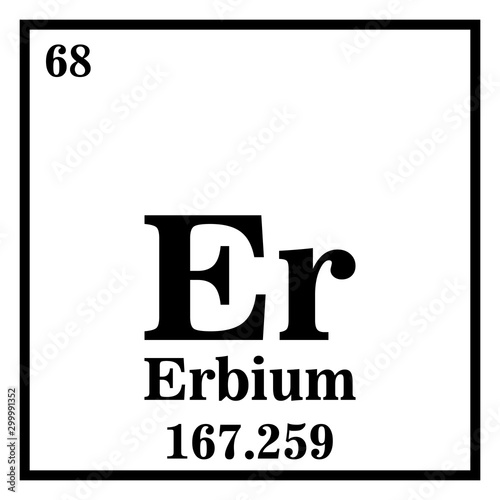 Erbium Periodic Table of the Elements Vector illustration eps 10