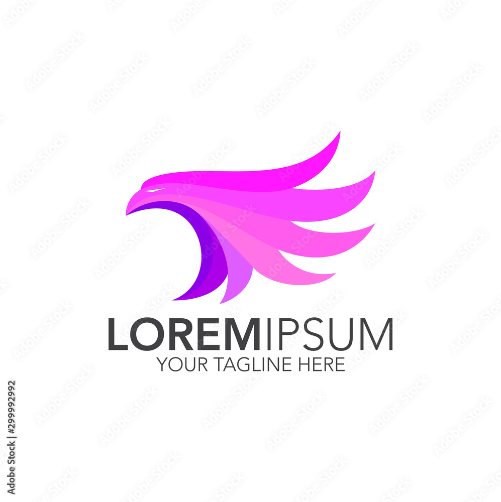 Awesome head eagle logo template Awesome head eagle logo template