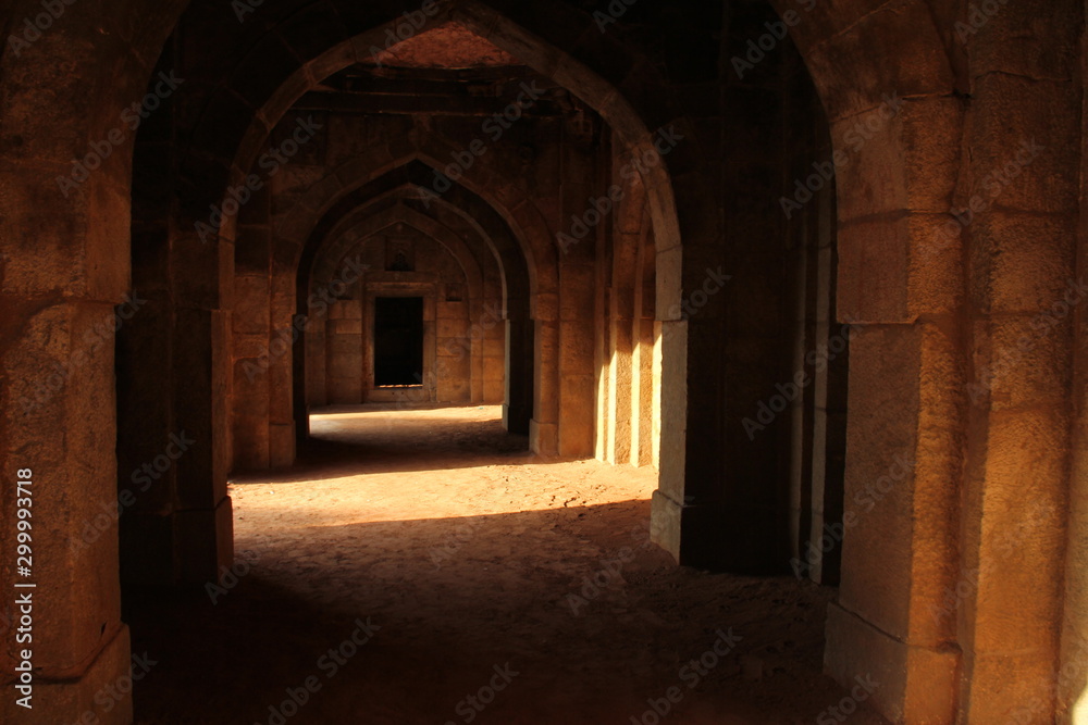 old mosque interior - obrazy, fototapety, plakaty 