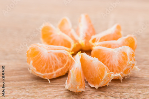 orange or tangerine without skin isolated