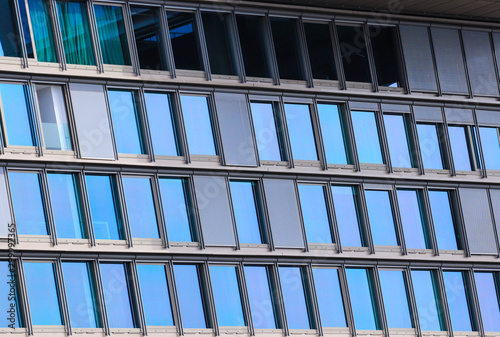 Modern architecture building windows glass refflection