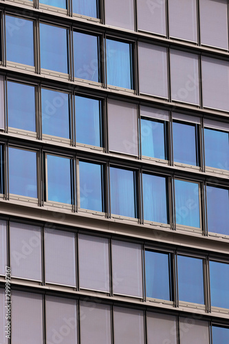 Modern architecture building windows glass refflection