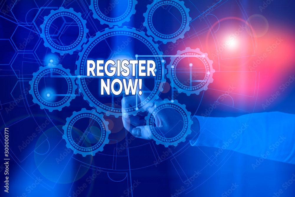 Handwriting text Register Now. Conceptual photo official list or record showing or things into web or forum Picture photo system network scheme modern technology smart device Handwriting text Register Now. Conceptual photo official list or record showing or things into web or forum Picture photo system network scheme modern technology smart device