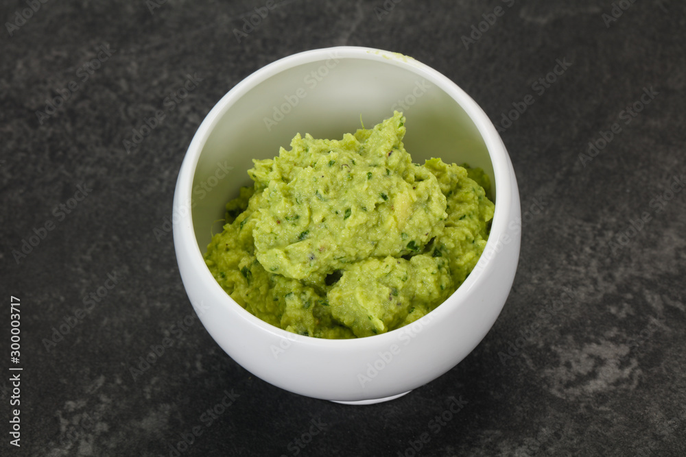 Avocado guacamole sauce with chili pepper Avocado guacamole sauce with chili pepper