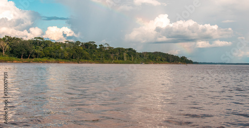 TRAVEL BETWEEN THE BORDER OF PERU  BRAZIL AND COLOMBIA  ON THE AMAZON RIVER